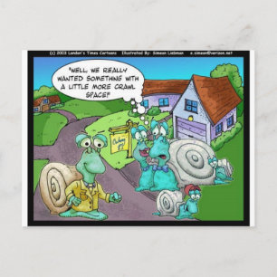 Cartão Postal Vendas de imóveis de caracol presentes engraçados