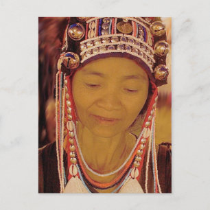 Cartão Postal Vendedor de Bead de Chiang Mai