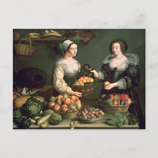 Cartão Postal Vendedor de Frutas e legumes (Frente)