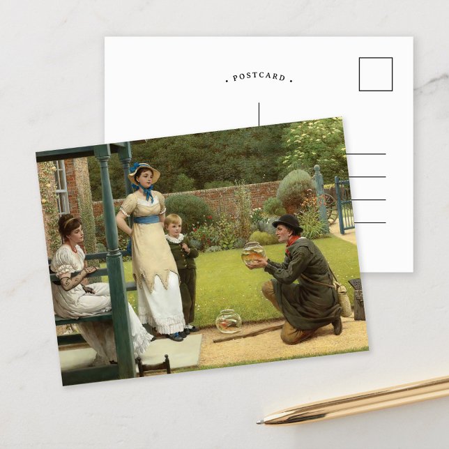 Cartão Postal Vendedor de Peixes-Ouro | George Dunlop Leslie (Criador carregado)