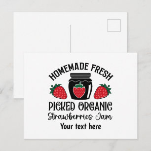 Cartão Postal Vendedores de geléia de morango fofos 