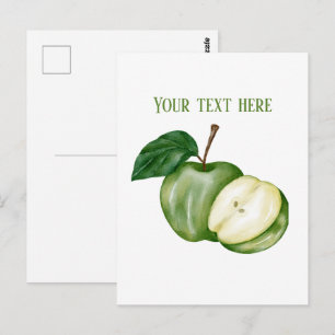 Cartão Postal Vendedores de maçã fofos personalizáveis