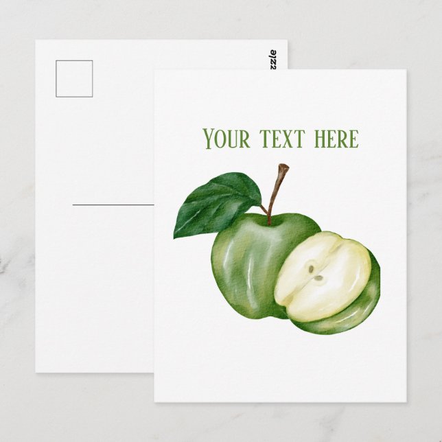 Cartão Postal Vendedores de maçã fofos personalizáveis  (Frente/Verso)