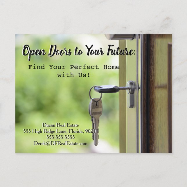 Cartão Postal vendendo venda de marketing imobiliário de referên (Frente)