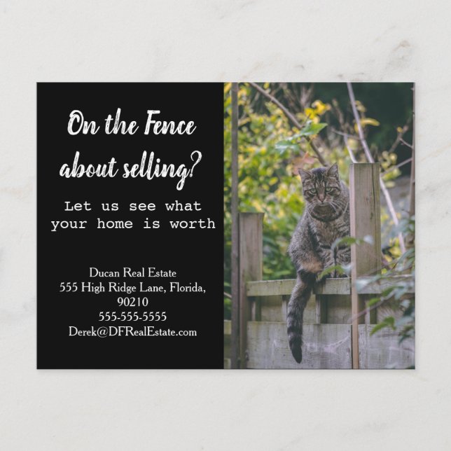 Cartão Postal vendendo venda de marketing imobiliário de referên (Frente)