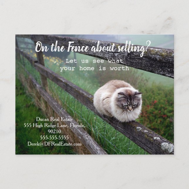 Cartão Postal vendendo venda de marketing imobiliário de referên (Frente)