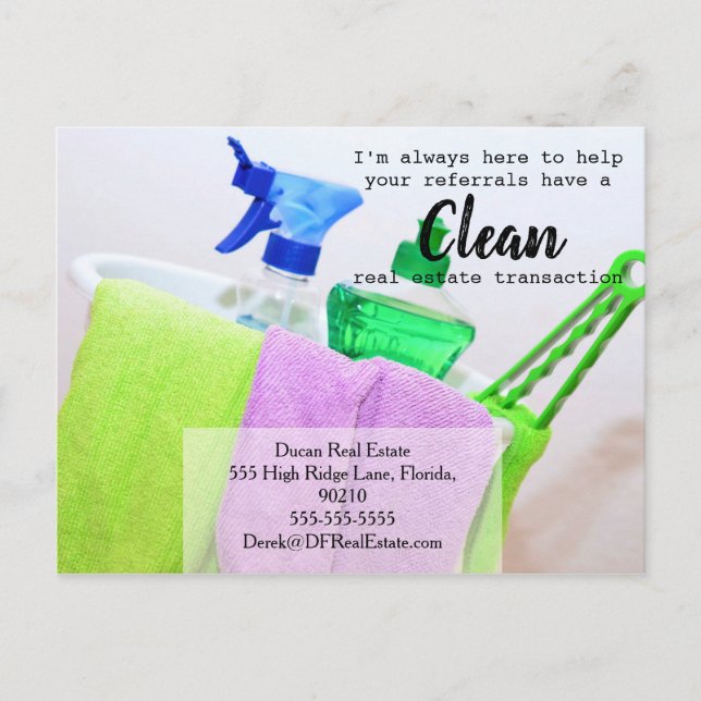 Cartão Postal vendendo venda de marketing imobiliário de referên (Frente)
