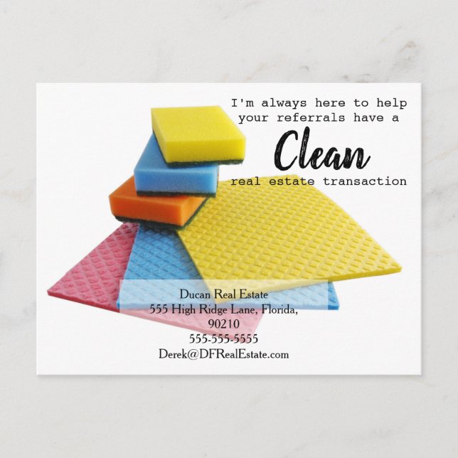Cartão Postal vendendo venda de marketing imobiliário de referên (Frente)