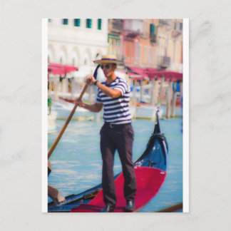 Cartão Postal Venetian Gondolier