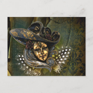 Cartão Postal Venetian Mask Fantasy