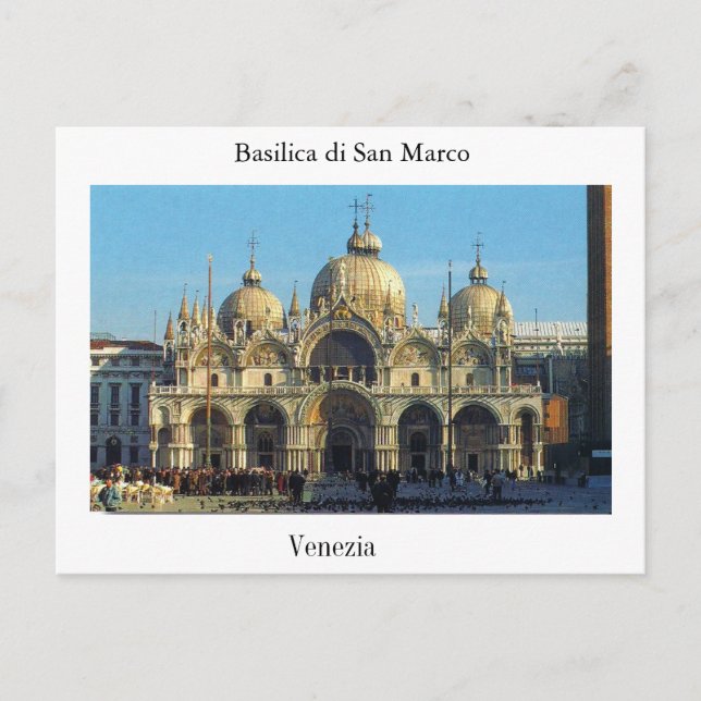 Cartão Postal Veneza, Basilica di San Marco (Frente)