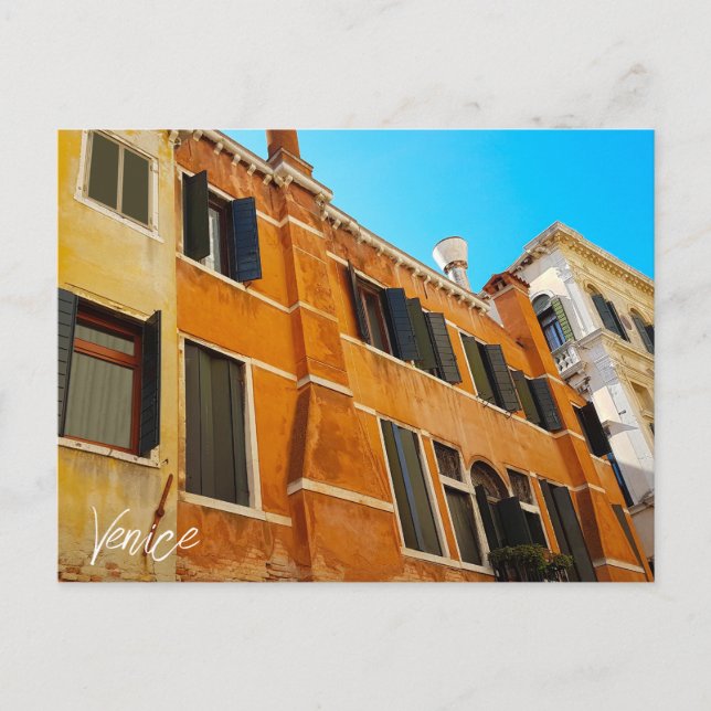 Cartão Postal Veneza Itália Arquitetos Casas de Estilo Veneza (Frente)