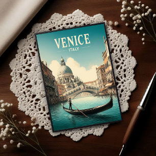 Cartão Postal Veneza Itália Viagem Vintage