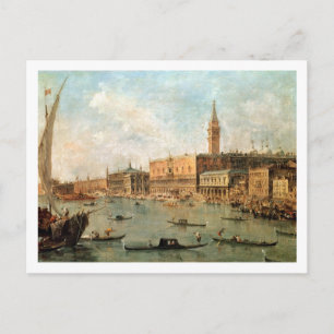 Cartão Postal Veneza: O Palácio do Cachorro e o Molo do Ba