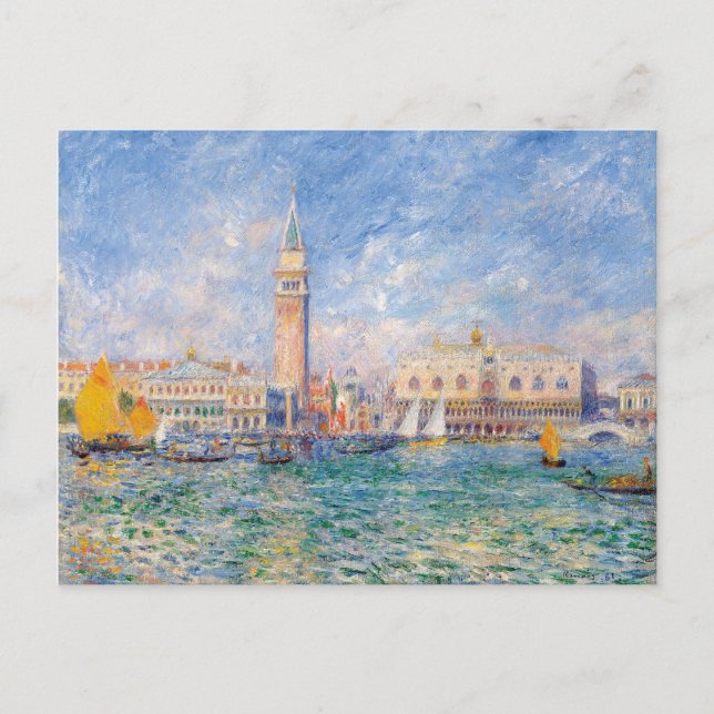 Cartão Postal Veneza (Palácio do Cão) Pierre-Auguste Renoir (Frente)