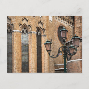 Cartão Postal Veneza, Veneto, Itália - Um poste de iluminação es