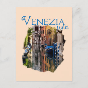 Cartão Postal Venezia, Itália: Canal Colorido