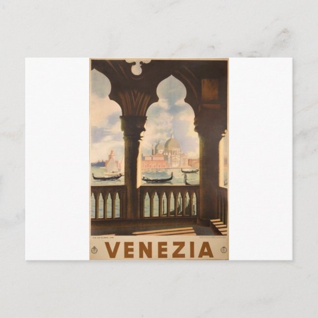 Cartão Postal Venezia poster design (Frente)