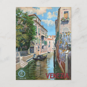 Cartão Postal Venezia Venezia Veneza Itália, Poster de Viagens v