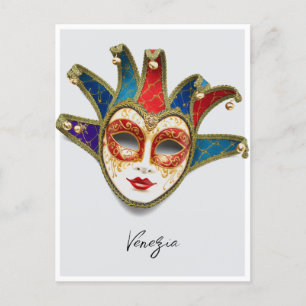 Cartão Postal Venezia Venezia Venezia Itália Carnaval Máscara