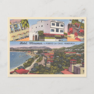 Cartão Postal Venezuela Antiga Puerto La Cruz Hotel 1940