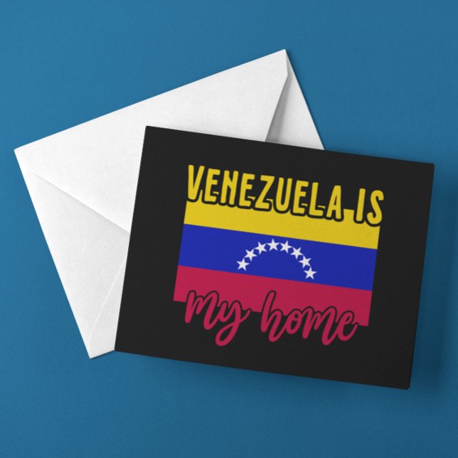 Cartão Postal Venezuela é minha bandeira (Venezuela Is my Home Flag Postcard)