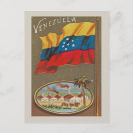 Cartão Postal Venezuela: Vintage com bandeira