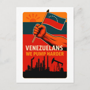 Cartão Postal Venezuelanos Nós Bombeamos Bandeira Mais Dura Petr