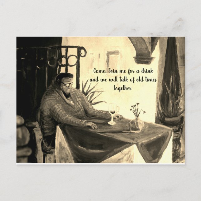 Cartão Postal Venha, Converse sobre os Velhos Tempos (Frente)