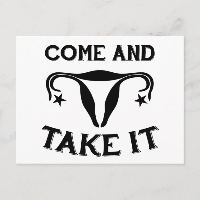 Cartão Postal Venha e pegue (Frente)