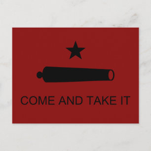 Cartão Postal Venha & Leve! Bandeira de Batalha do Estado do Tex