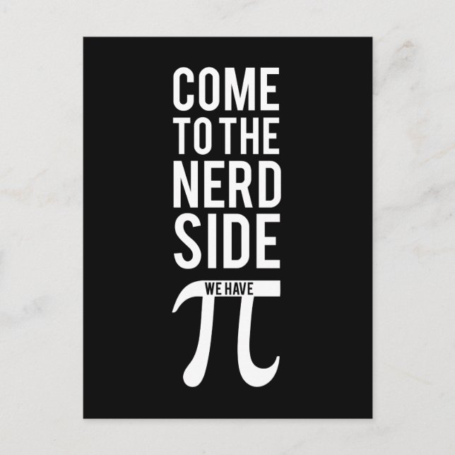 Cartão Postal Venha Para O Lado Do Nerd (Frente)