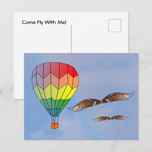 Cartão postal - Venha Voar Comigo (Frente/Verso)