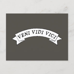 Cartão Postal VENI VIDI VICI - Vim ver que conquistei