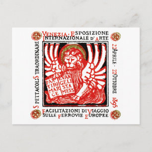 Cartão Postal Venice Art Poster 1895