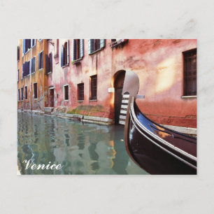 Cartão Postal Venice Itália Canal Gondola Foto