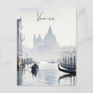 Cartão Postal Venice Itália Viagem Souvenir Watercolor
