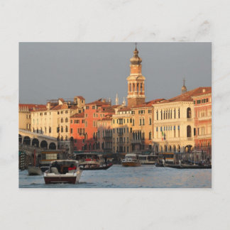 Cartão Postal Venice Sunset at near the Rialtro Bridge postcard