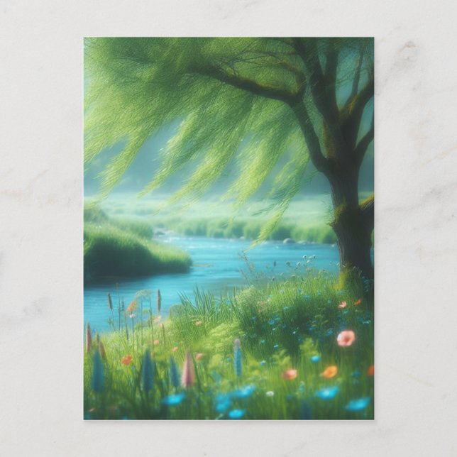 Cartão Postal Vento no Willow (Frente)