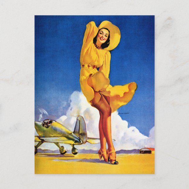 Cartão Postal Ventoinhas Pin Up (Frente)