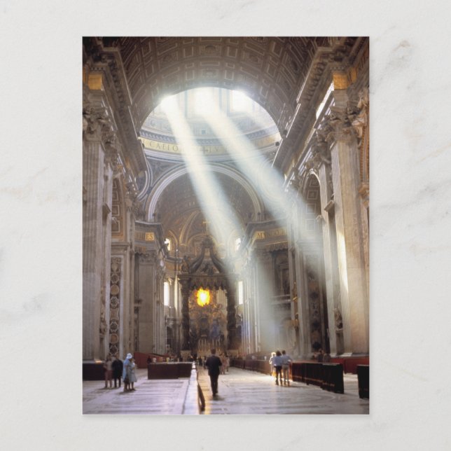 Cartão Postal Ventos de luz solar despejam através das janelas (Frente)