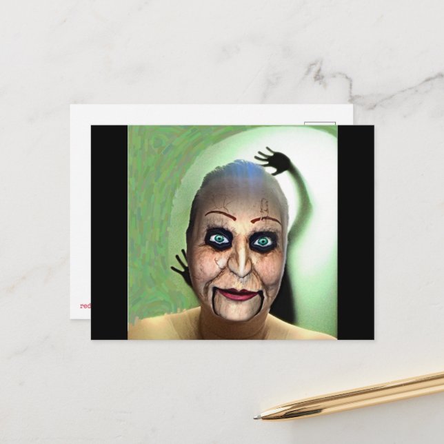 Cartão Postal Ventriloquist - Retrato Automático Dummy (Frente/Verso In Situ)