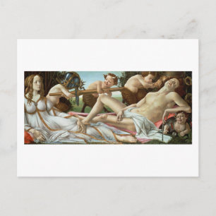 Cartão Postal Venus and Mars, c.1485 (tempera and oil)