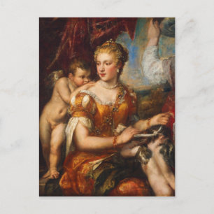 Cartão Postal Venus Blindfolding Cupid