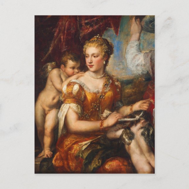 Cartão Postal Venus Blindfolding Cupid (Frente)