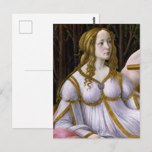 Cartão Postal Vênus de Botticelli Deusa do Amor Arte do Renascim