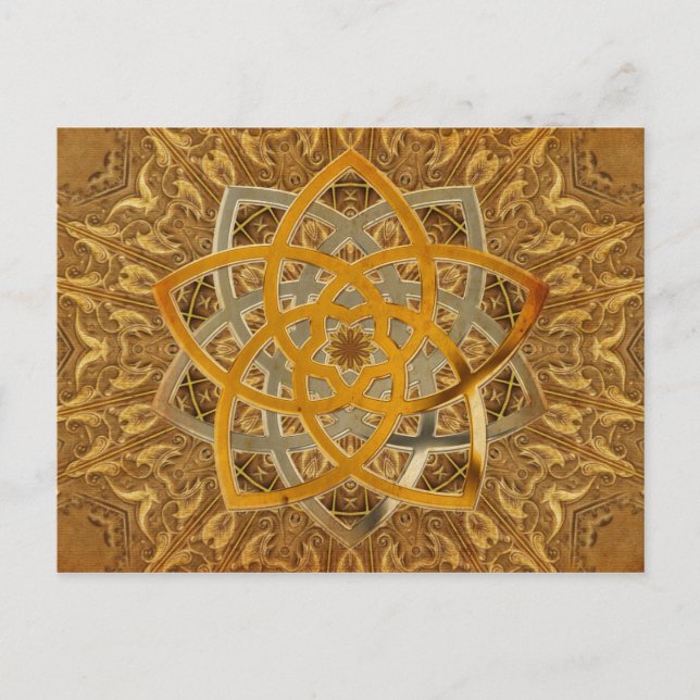 Cartão Postal Venus Flower Duo - metal antigo (Frente)