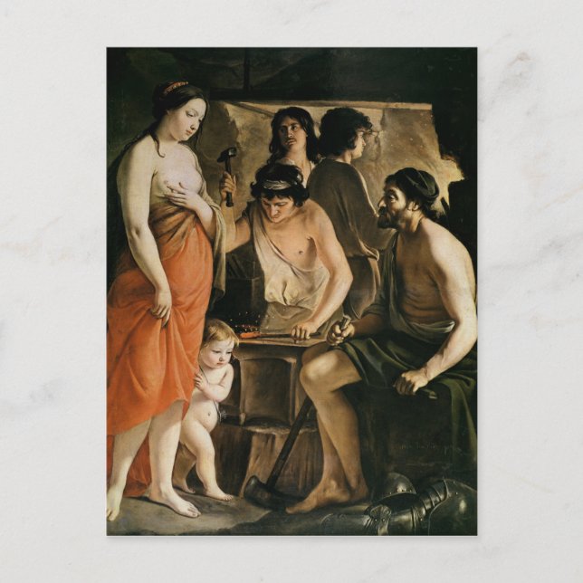 Cartão Postal Vênus na Forge de Vulcano, 1641 (Frente)