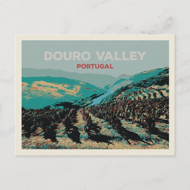 Cartão Postal Ver a ilustração do vale do Douro, Portugal (Frente)