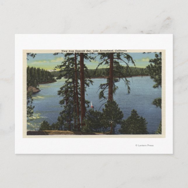 Cartão Postal Ver a partir do Emerald Bay (Frente)